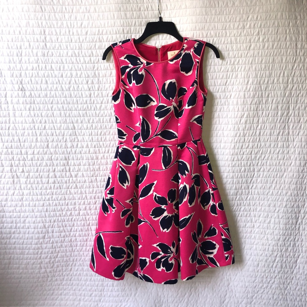 Pink and blue floral KATE SPADE cocktail dress